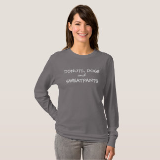 T-shirt Longue pièce en t de douille de chiens, de butées