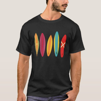 T-shirt Longue Planche de surf Vintage Retro Style Cadeau