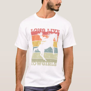 T-shirt Longue Vie Cowgirls - Célébrer le style occidental