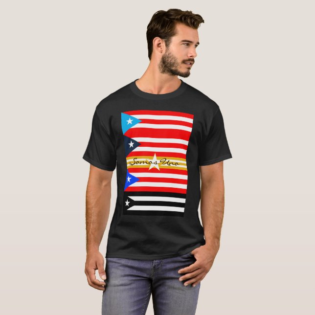 T-shirt L'ONU de Somos - Bandera De Porto Rico (Devant entier)