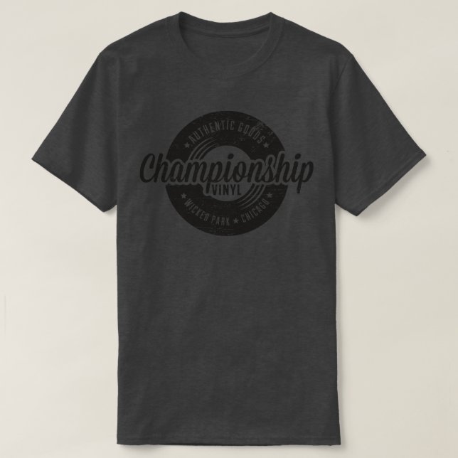 T-shirt look porté Vinyl du championnat (Design devant)