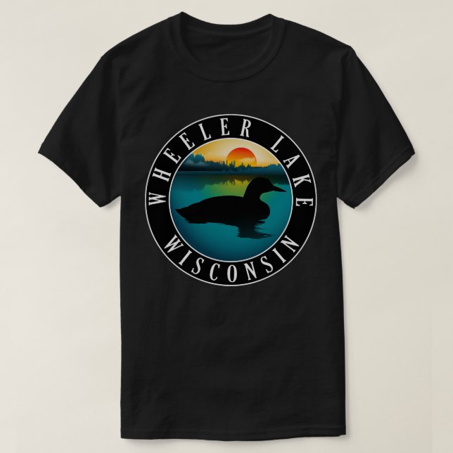 T-shirt Loon Wheeler Lake Wisconsin (Design devant)