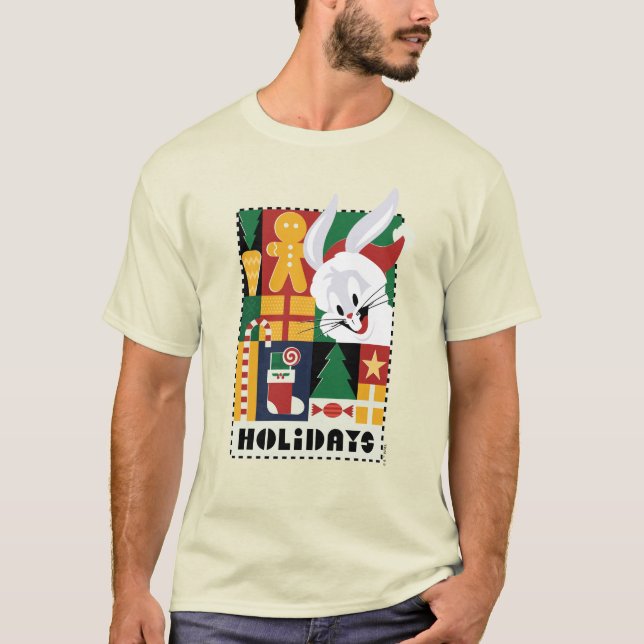 T-shirt LOONEY TUNES™ BUGS BUNNY™ Holidays Badge (Devant)