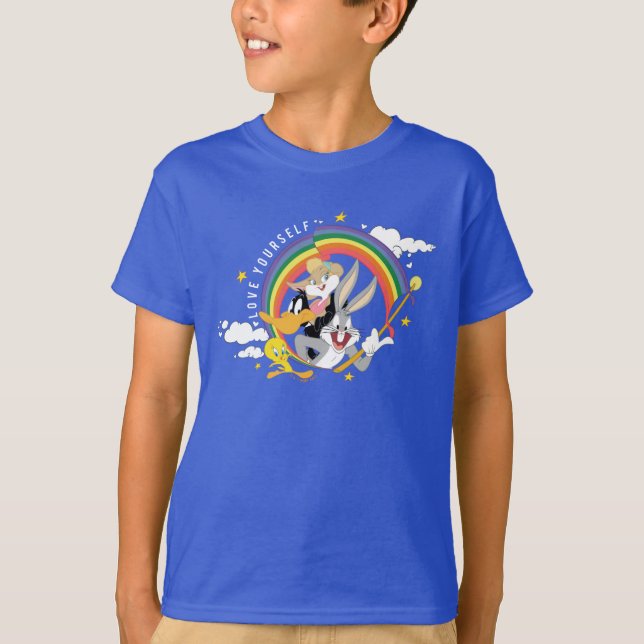 T-shirt LOONEY TUNES™ - Love Yourself Pride Badge (Devant)