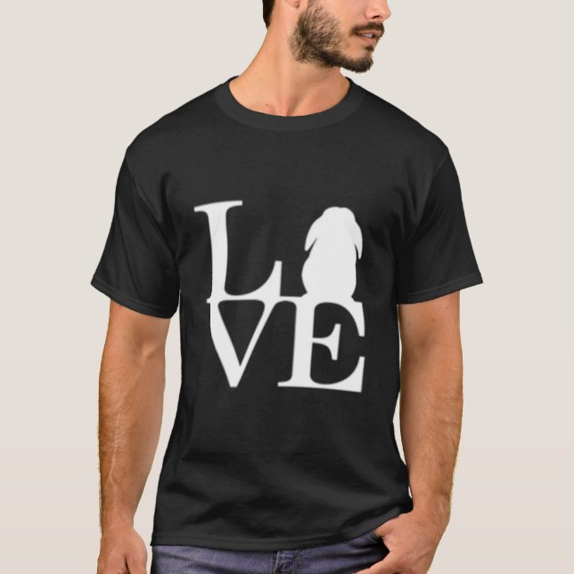 T-shirt Lop Rabbit I Love Bunnies (Devant)
