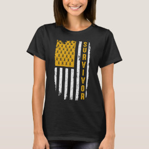 T-shirt L'or de sensibilisation au cancer de l'enfance pou