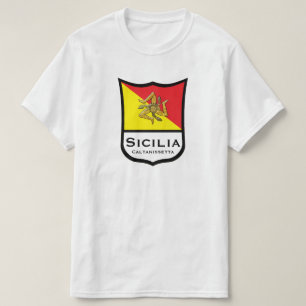 T-shirt L'or sicilien de Trinacria de drapeau
