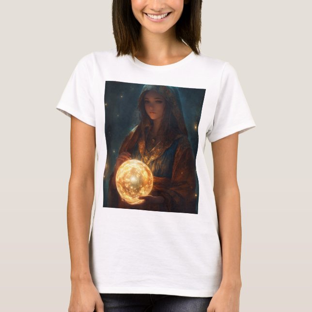 T-shirt L'Orbe du Mystère : Lumière dans ses mains (Devant)
