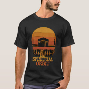 T-shirt L'Orbite Spirituelle - Tawaf Kaaba Rétro Coucher d