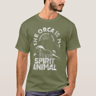 T-shirt L'Orca est mon esprit animal tueur Vintage