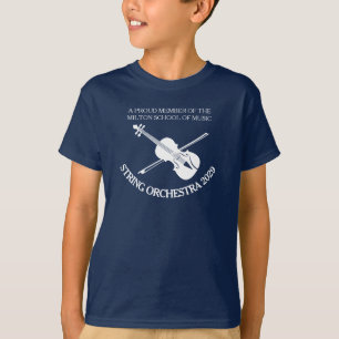 T-shirt L'orchestre de violon personnalisé ficelle le