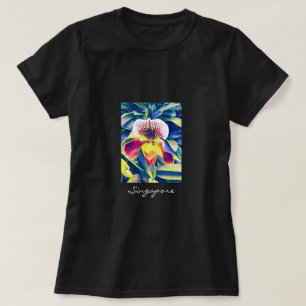 T-shirt L'orchidée de Singapour voyage en Asie du Sud-Est