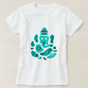 T-shirt Lord Ganesh Elephant Women's Basic T-Shirt, White