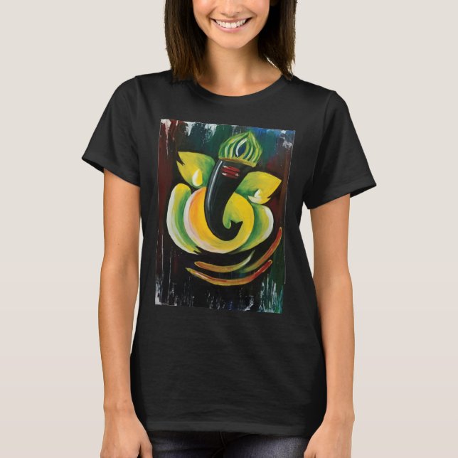 T-shirt Lord Ganesha Hindu Elephant Dieu de prospérité (Devant)