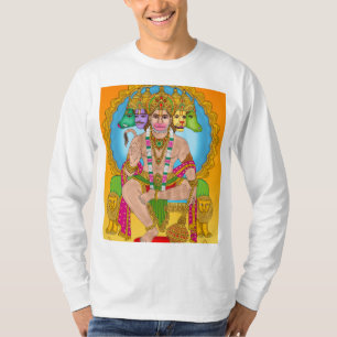 T-shirt Lord Hanuman Full Sleeve Chemise Hindou De Puiss