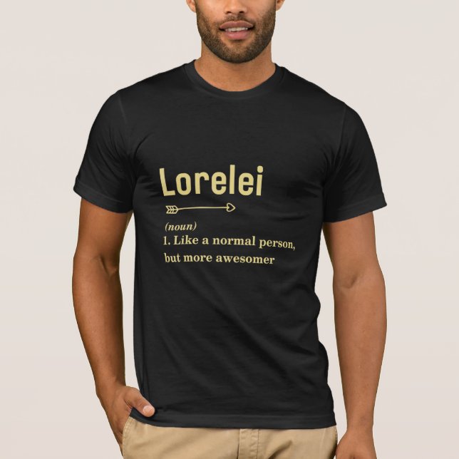 T-shirt Lorelei Femme Cute Et Nom Balise Définition Lore (Devant)