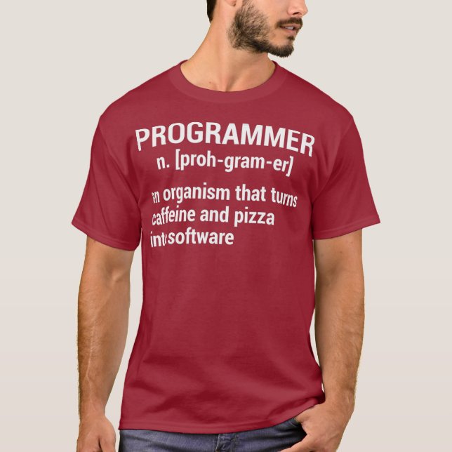 T-shirt L'organisme programmeur transforme la caféine en p (Devant)