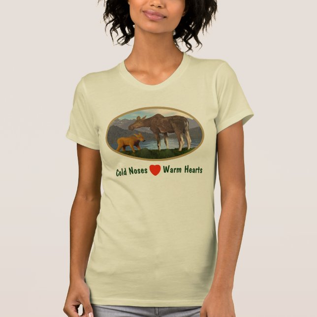 T-shirt L'orignal dans le pré (Devant)