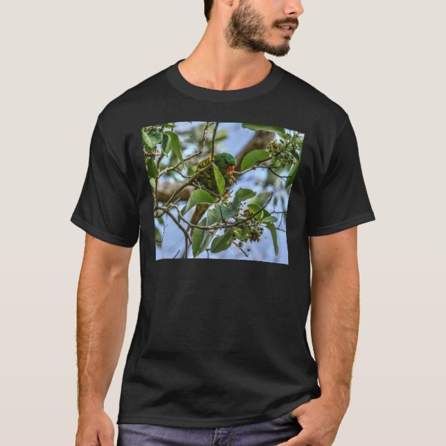 T-SHIRT LORIKEET VERT QUEENSLAND RURAL AUSTRALIE (Devant)
