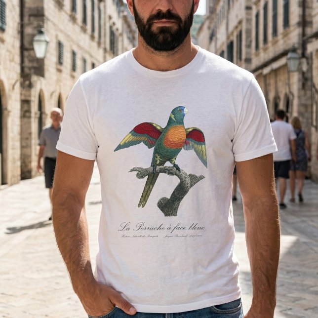 T-shirt Loriquet à tête bleue, Trichoglossus haematodus (Coconut Lorikeet, Trichoglossus haematodus. Men Basic White T-Shirt)