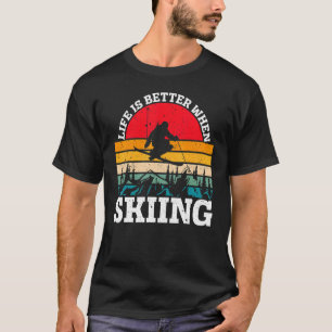 T-shirt Lors du ski Tenue de ski rétro pour skieur