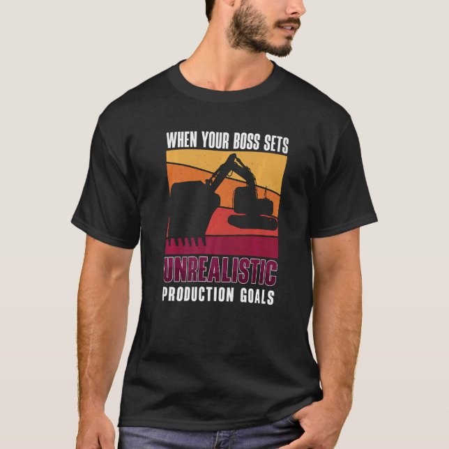 T-shirt Lorsque Votre Patron Définit L'Opérateur De Site D (Devant)