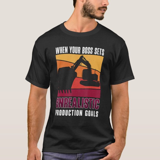 T-shirt Lorsque Votre Patron Définit L'Opérateur De Site D (Devant)