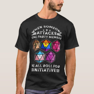 T-shirt Lorsqu'une personne attaque un membre d'une partie