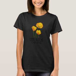 T-shirt Los Altos California CA Flower State City Vi