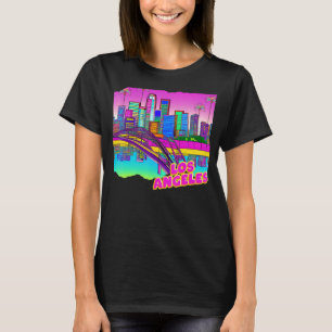 T-shirt Los Angeles CA Retro 90s Vaporwave 80s Travel Wand
