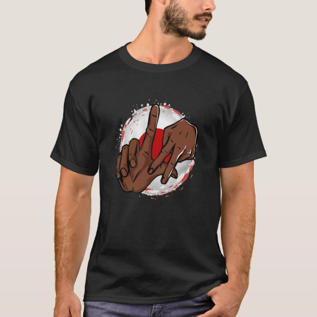 T-shirt Los Angeles California Chicano Japan Flag LA Hand  (Devant)
