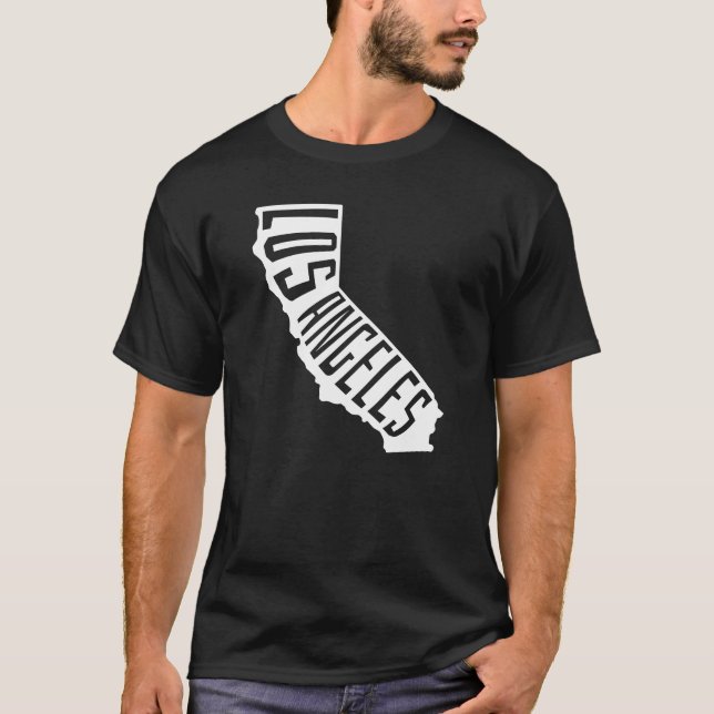 T-shirt Los Angeles California Outline - America Travel (Devant)