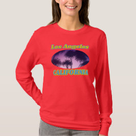 T-shirt "Los Angeles California Palm Trees" Manche longue