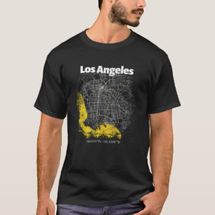T-shirt Los Angeles California Street Map Hometown Pride S