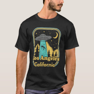T-shirt Los Angeles California Ufo Alien Hunter 80s State 