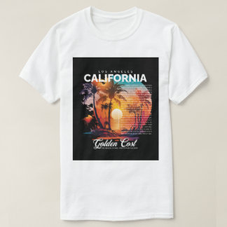 T-Shirt Los Angeles Californie – Ambiance Golden C