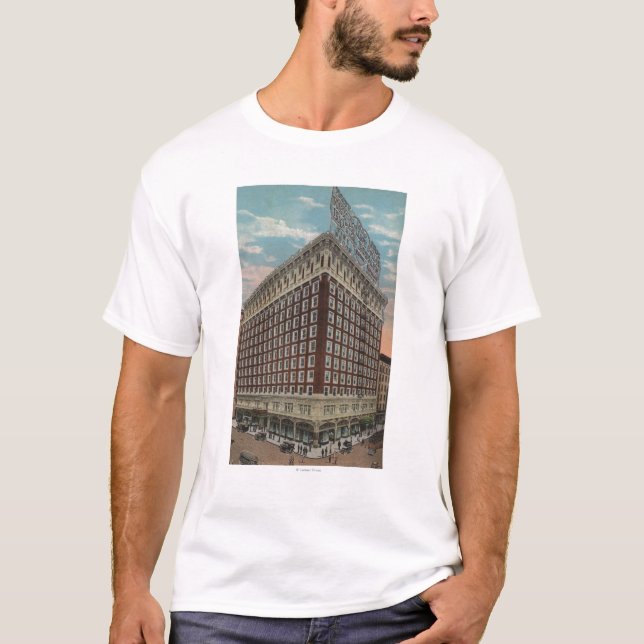 T-shirt Los Angeles, CAView de l'hôtel Rosslyn (Devant)