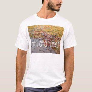 T-shirt los angeles né et élevé