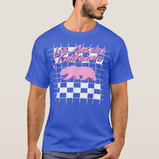 T-shirt Los Angeles Retro À damiers Ours branché