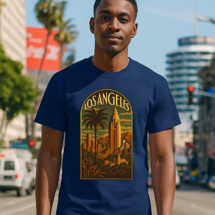 T-shirt Los Angeles Retro Art Deco