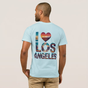 T-shirt Los Angeles Skyline Sunset & Hollywood Typographie