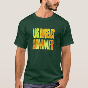 T-shirt "Los Angeles Summer Letter Yellow Orange" Chemise