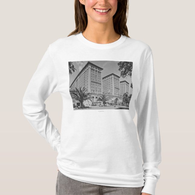 T-shirt Los Angeles, vue de CA d'hôtel de Biltmore et (Devant)