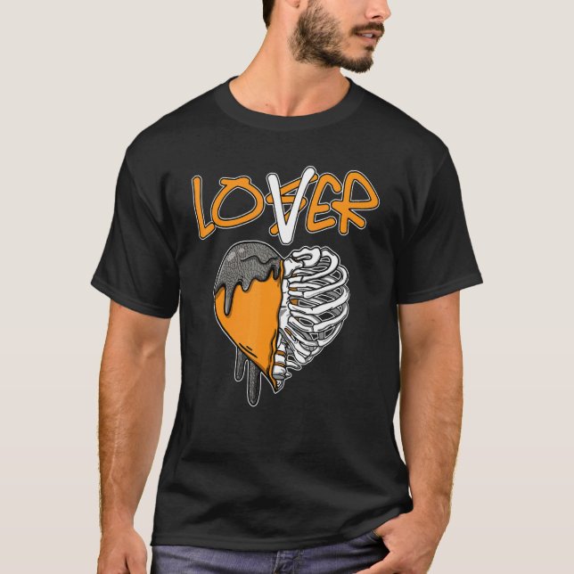 T-shirt Loser  Dripping Heart Laser Orange 3s Matching (Devant)