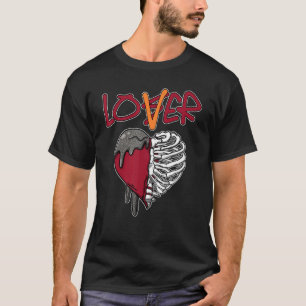 T-shirt Loser Drit Coeur Rétro Cardinal Rouge 3s Matchi