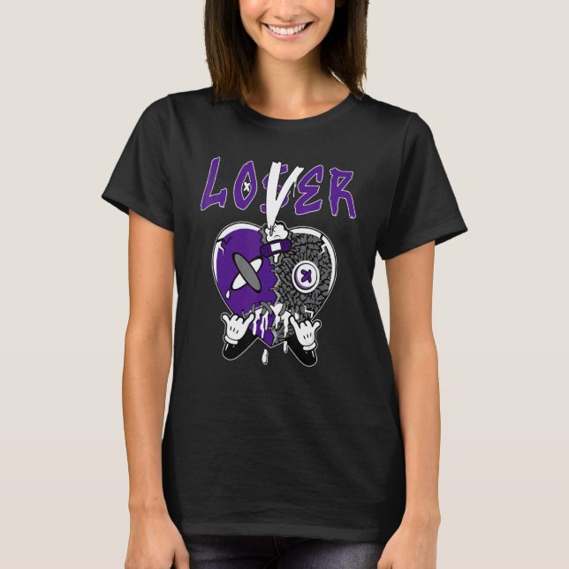T-shirt Loser Lover Heart Cry Drik Dark Iris 3s Matchi (Devant)
