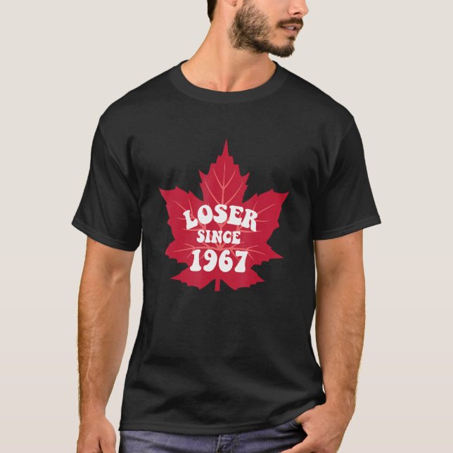 T-shirt Loser Since 1967 Maple Tree Leaves Funny (Devant)
