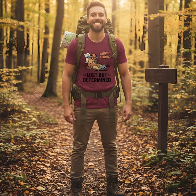 T-shirt Lost But Determined – Hiking Boot Design (Créateur téléchargé)