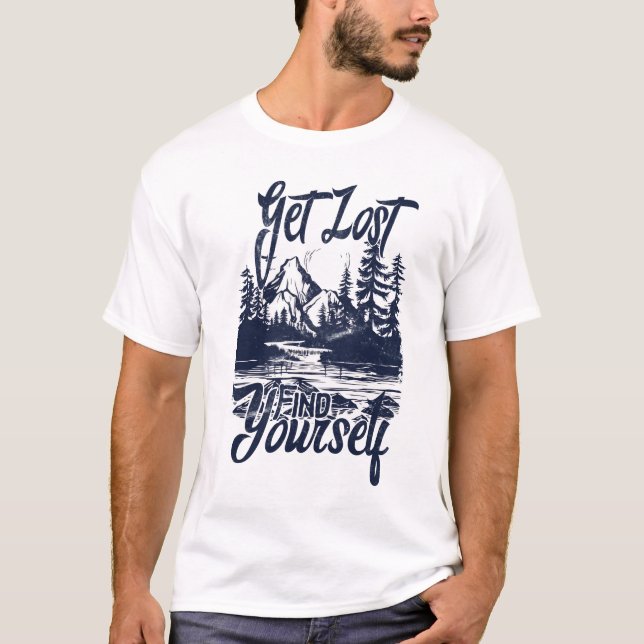 T-shirt Lost, Find Yself - Nature Adventure (Devant)