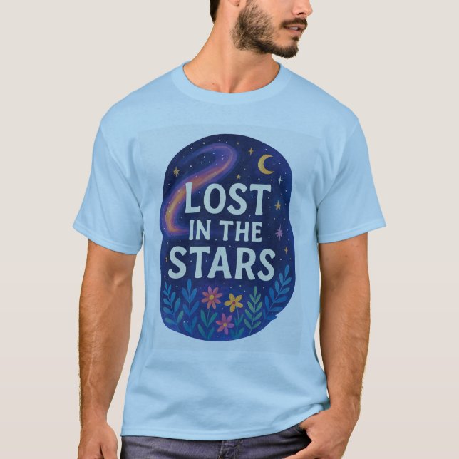 T-shirt Lost in the Stars - Dreamy Space Design esthétique (Devant)